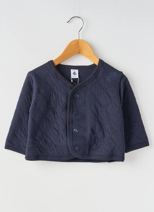 Gilet manches longues bleu PETIT BATEAU pour fille