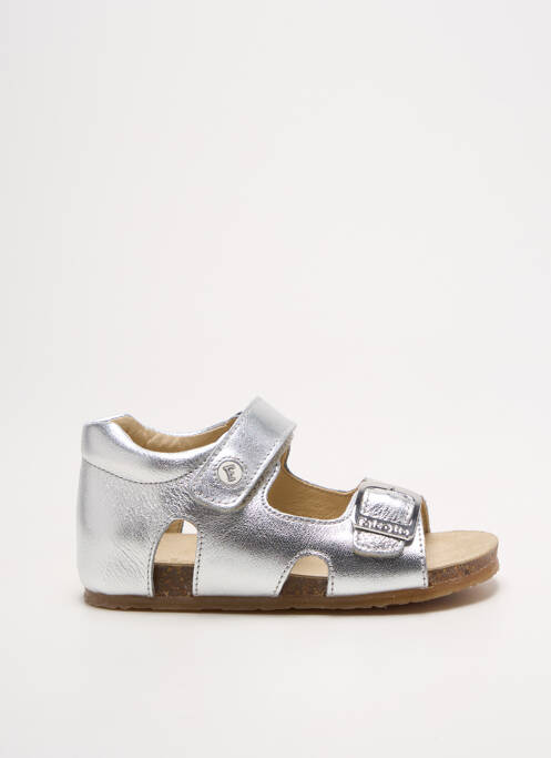 Sandales/Nu pieds argent NATURINO pour fille