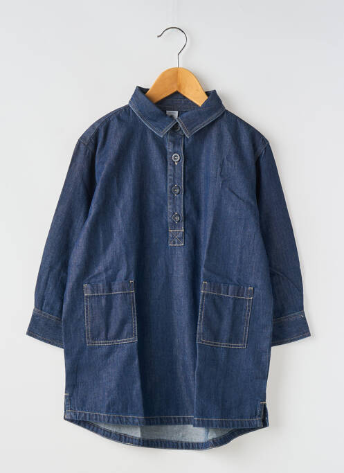 Robe mi-longue bleu PETIT BATEAU pour fille