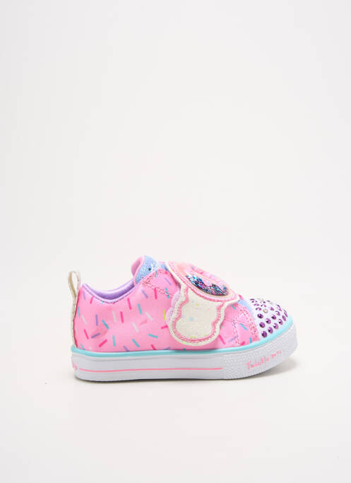 Baskets rose SKECHERS pour fille