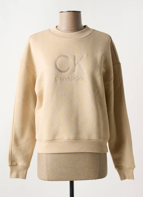 Sweat-shirt beige CALVIN KLEIN femme