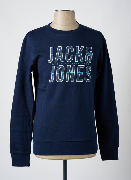 Sweat-shirt bleu JACK & JONES pour homme