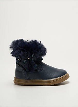 Bottines/boots fermeture zippée bout rond bleu BOPY fille