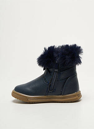 Bottines/boots fermeture zippée bout rond bleu BOPY fille