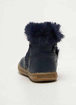 Bottines/boots fermeture zippée bout rond bleu BOPY fille