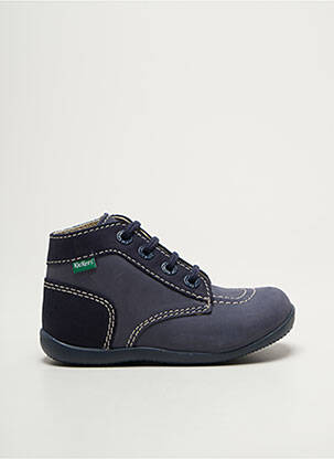 Bottillons fermeture zippée bout rond bleu KICKERS garçon