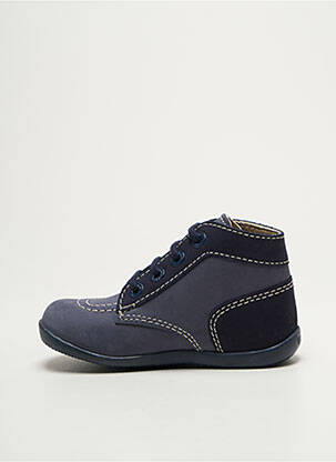 Bottillons fermeture zippée bout rond bleu KICKERS garcon