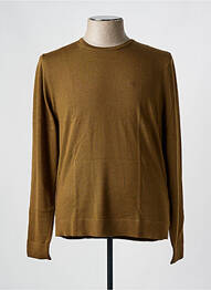 Pull col rond marron CALVIN KLEIN homme