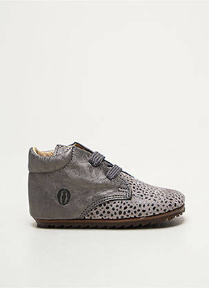 Bottillons fermeture lacets bout rond argent SHOESME fille