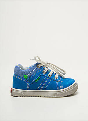 Baskets fermeture zippée bout rond bleu BOPY garçon