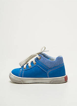 Baskets fermeture zippée bout rond bleu BOPY garçon