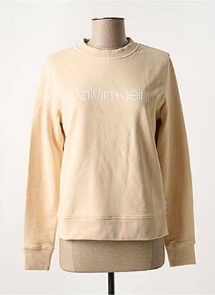 Sweat-shirt col rond beige CALVIN KLEIN femme