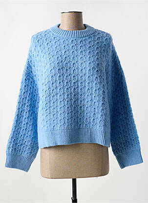 Pull col rond bleu VERO MODA femme