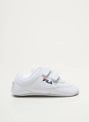 Baskets fermeture zippée bout rond blanc FILA enfant