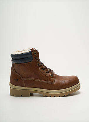 Bottines/boots fermeture zip et lacets bout rond marron MUSTANG fille