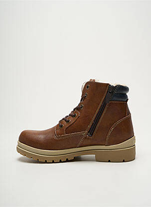 Bottines/boots fermeture zip et lacets bout rond marron MUSTANG fille