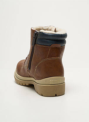 Bottines/boots fermeture zip et lacets bout rond marron MUSTANG fille