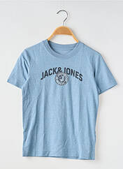 T-shirt bleu JACK & JONES pour garçon seconde vue