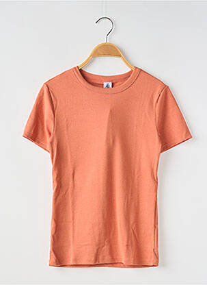 T-shirt col rond rose PETIT BATEAU femme