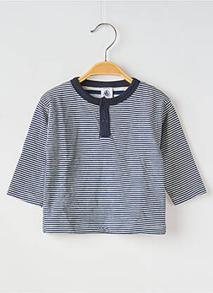 T-shirt col rond bleu PETIT BATEAU garçon