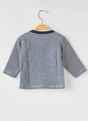 T-shirt col rond bleu PETIT BATEAU garçon