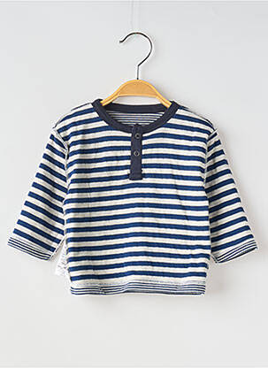 T-shirt col rond bleu PETIT BATEAU garçon