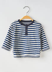 T-shirt bleu PETIT BATEAU pour garçon seconde vue
