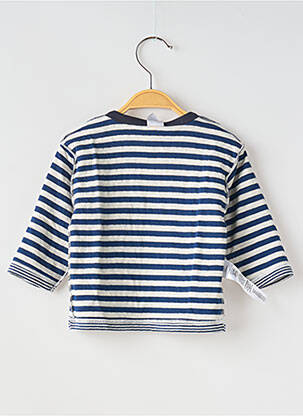 T-shirt col rond bleu PETIT BATEAU garçon