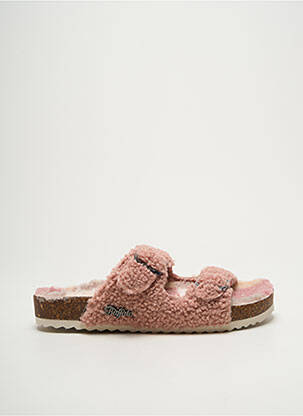 Chaussons/pantoufles bout rond bout rond rose BUFFALO femme