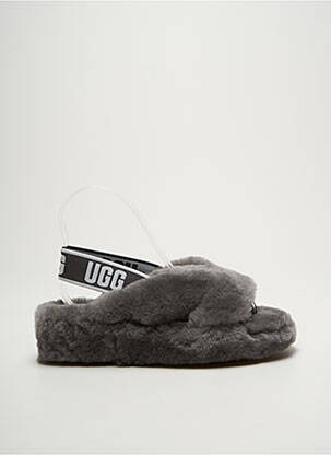 Chaussons/pantoufles bout ouvert gris UGG femme