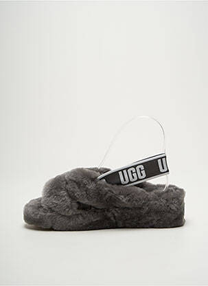 Chaussons/pantoufles bout ouvert gris UGG femme