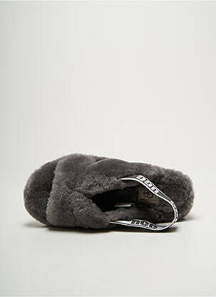 Chaussons/pantoufles bout ouvert gris UGG femme