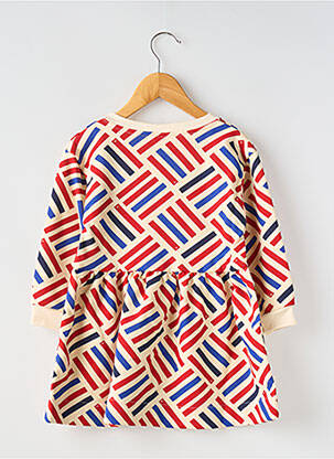 Robe mi-longue col rond blanc PETIT BATEAU fille
