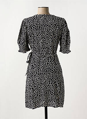 Robe courte col v noir PIECES femme