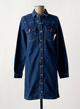 Robe courte col v bleu PIECES femme