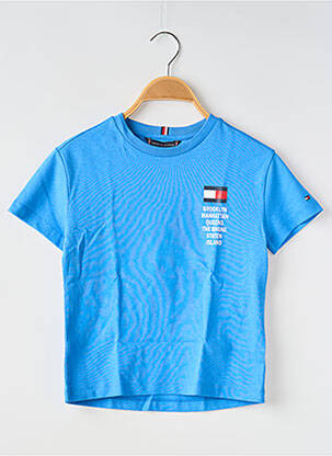 T-shirt col rond bleu TOMMY HILFIGER garçon