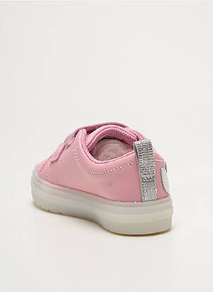 Baskets fermeture lacets bout rond rose CLARKS fille