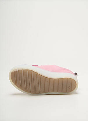Baskets fermeture lacets bout rond rose CLARKS fille