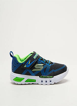 Baskets fermeture lacets bout rond noir SKECHERS garçon