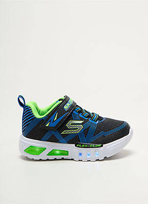 Baskets fermeture lacets bout rond noir SKECHERS garçon
