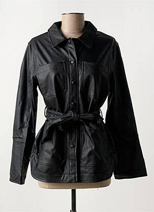 Veste simili cuir noir PIECES femme