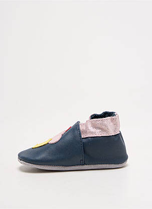 Chaussons/pantoufles fermeture elastique bout rond bleu ROBEEZ fille
