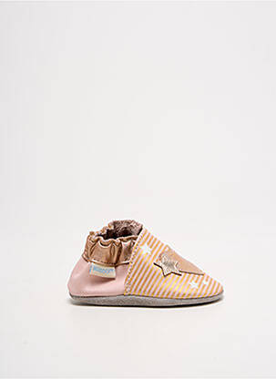 Chaussons/pantoufles fermeture elastique bout rond rose ROBEEZ fille