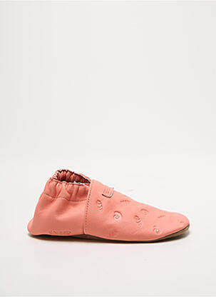 Chaussons/pantoufles fermeture elastique bout rond rose ROBEEZ fille