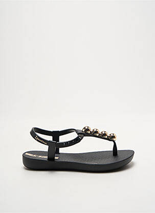 Tongs fermeture boucle(s) bout rond noir IPANEMA fille