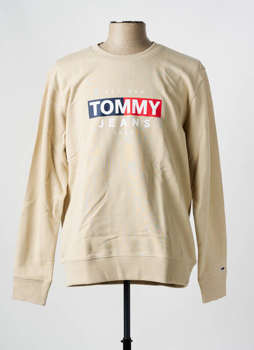 Sweat-shirt beige TOMMY HILFIGER pour homme