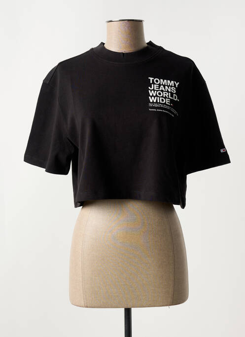T-shirt noir TOMMY HILFIGER pour femme