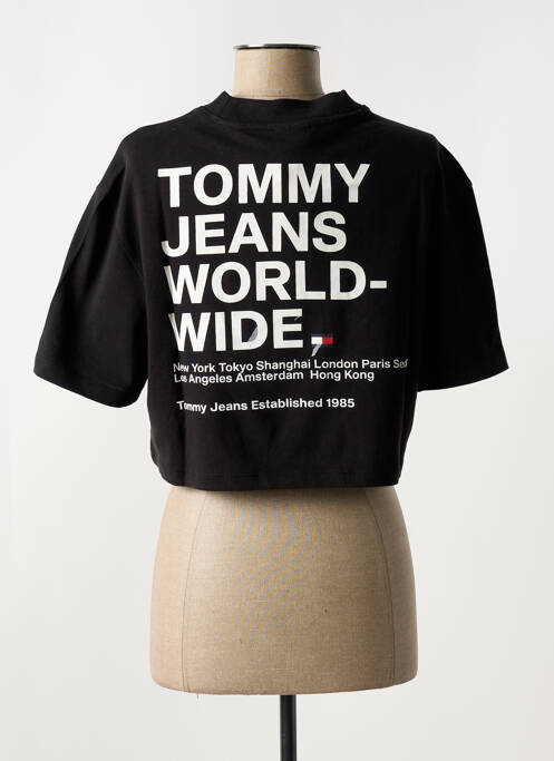 T-shirt noir TOMMY HILFIGER femme