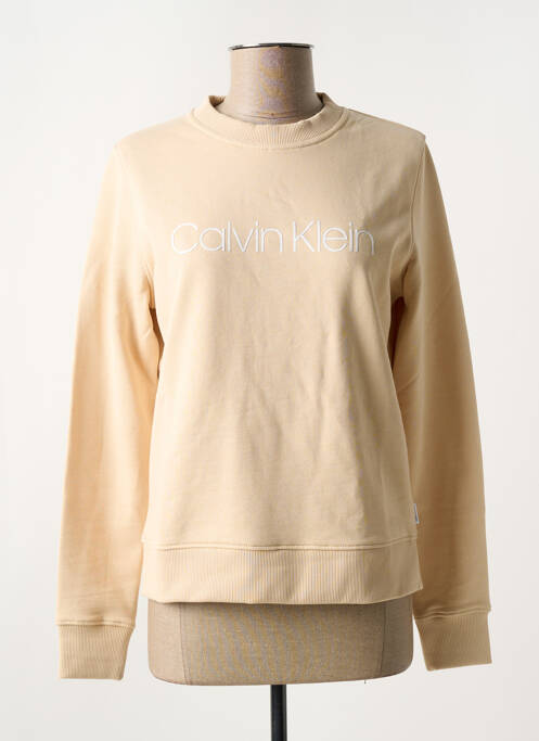Sweat-shirt beige CALVIN KLEIN pour femme