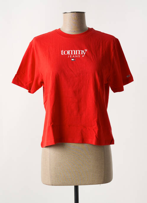 T-shirt rouge TOMMY HILFIGER pour femme